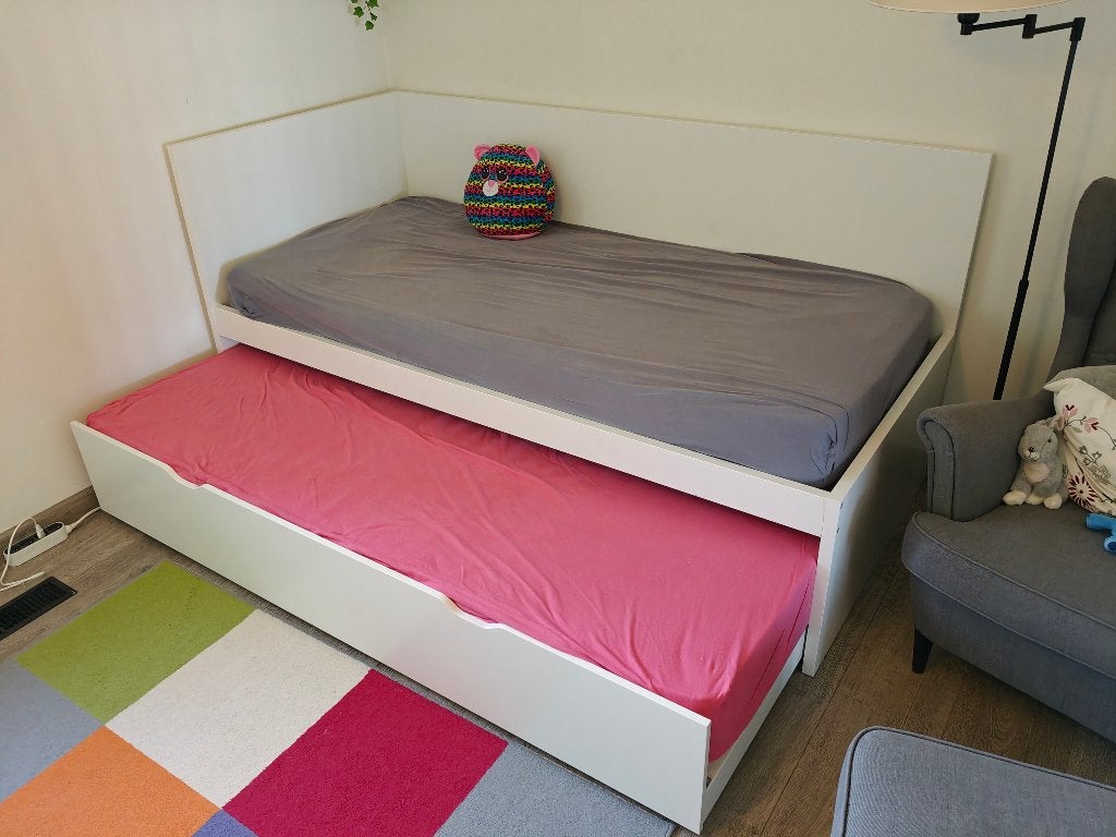 Kinderbed Ikea, Huis en Inrichting, Ophalen, 90 cm, Eenpersoons, Wit
