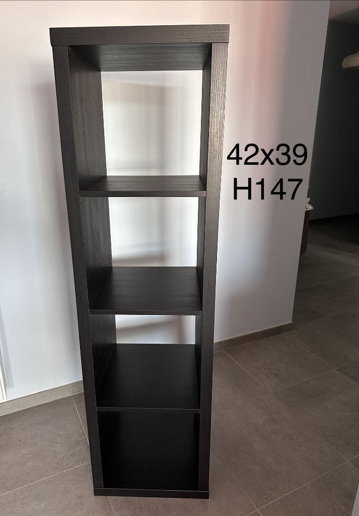 Ikea, KALLAX, Étagère, brun noir, 42x147 cm, Enlèvement, Comme neuf, Étagère, Bois