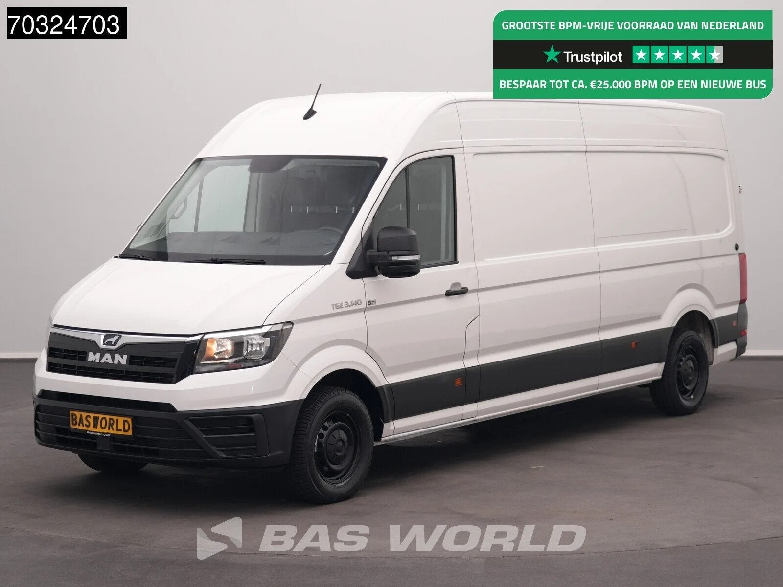MAN TGE 3.140 Automaat L4H3 Trekhaak Airco Cruise Camera Euo, Auto's, Automaat, Stof, Gebruikt, Euro 6