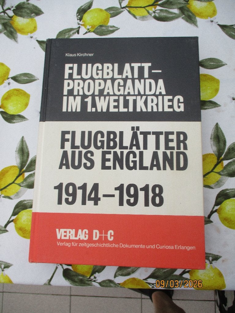 Livre : Flugblatter aus England 1914-18, Enlèvement ou Envoi