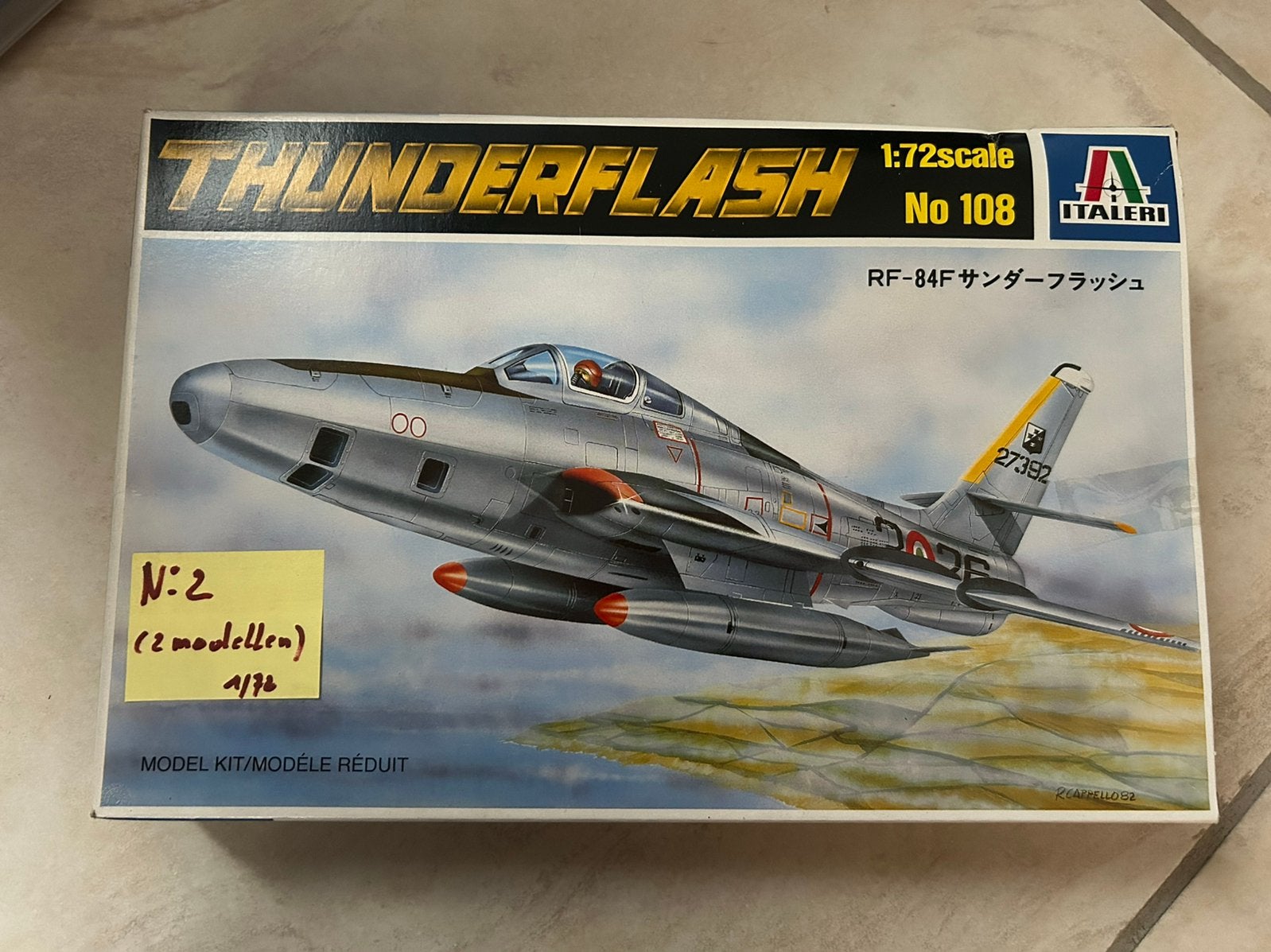 Vintage Italaerei/Italeri RF-84F Thunderflash, Hobby & Loisirs créatifs, Enlèvement ou Envoi, Comme neuf, Italeri