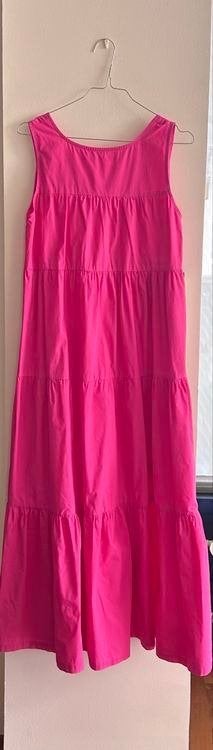 Lange fuchsia katoenen jurk – maat S, Kleding | Dames, Jurken, Ophalen of Verzenden, Maat 36 (S)