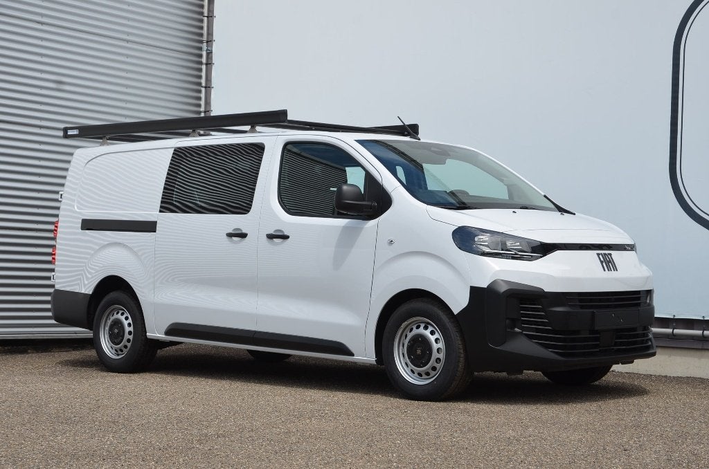 Fiat Scudo 2.2HDI- L3- Dubbelcab- Carplay- Nieuw- 26900+BTW, Stof, Wit, Bedrijf, Euro 6