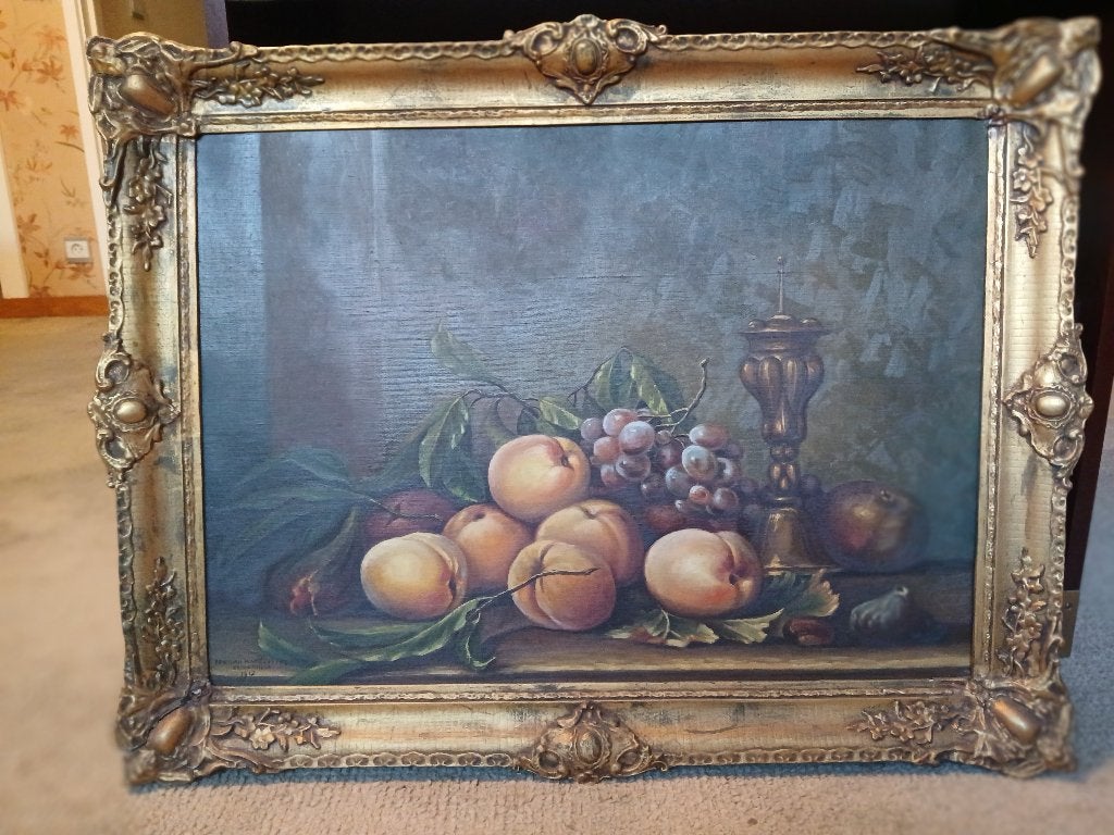 Schilderij Van Harneveldt, Enlèvement, Cadre spécial, Nature morte