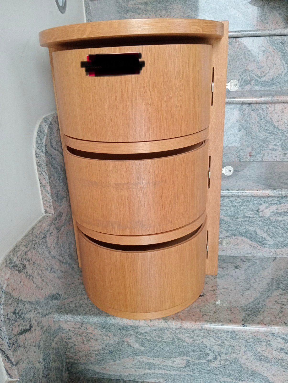 Petit meuble de rangement mural/demi lune en bois(3 tiroirs), Maison & Meubles, Enlèvement