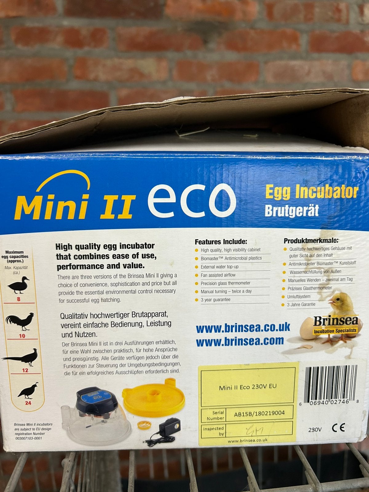 Brinsea mini eco 2, Ophalen, Zo goed als nieuw