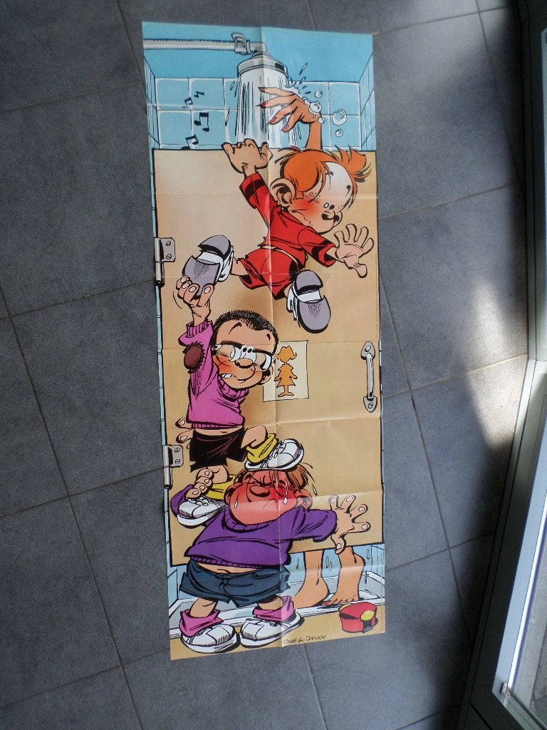 Petit Spirou + Cédric - poster 160x60 - 1996, Collections, Enlèvement ou Envoi