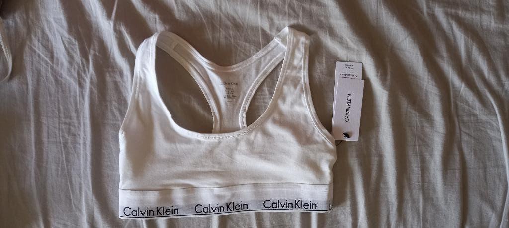 NIEUW witte bralette unlined Calvin Klein maat S, Kleding | Dames, Calvin Klein, Ophalen of Verzenden, Wit, BH