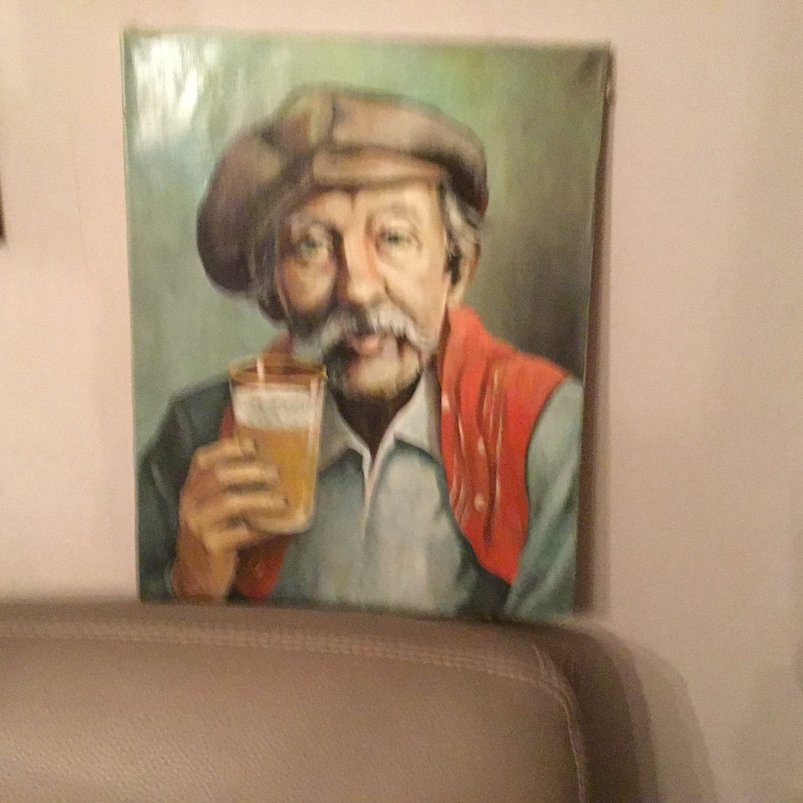 Handgeschilderd40/60, Antiek en Kunst, Ophalen, Gesigneerd, Olieverf, Portret of Personen