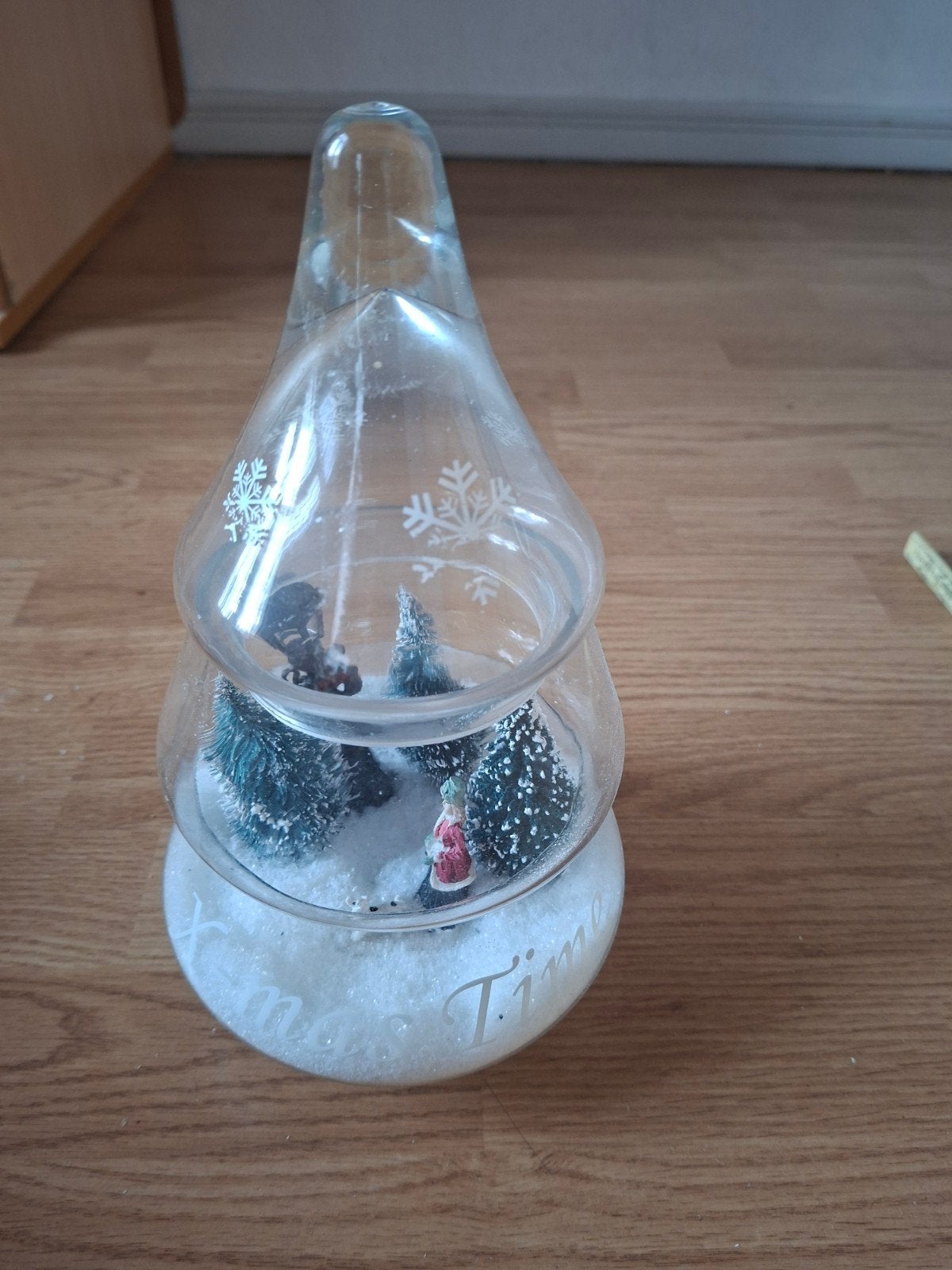 Bouchon en verre avec grains de neige brillants, traces d'us, Maison & Meubles, Enlèvement