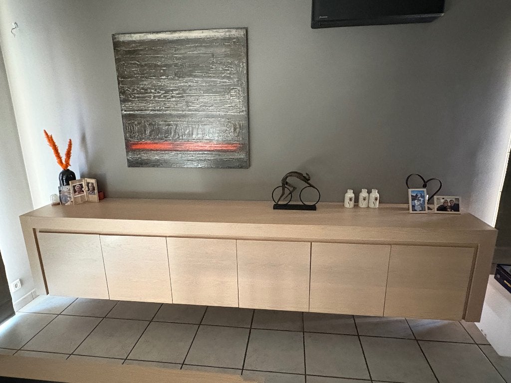 Eigentijdse eetkamer met tafel en acht stoelen, Huis en Inrichting, Complete eetkamers, Ophalen, Gebruikt, Hedendaags, 8 stoelen of meer