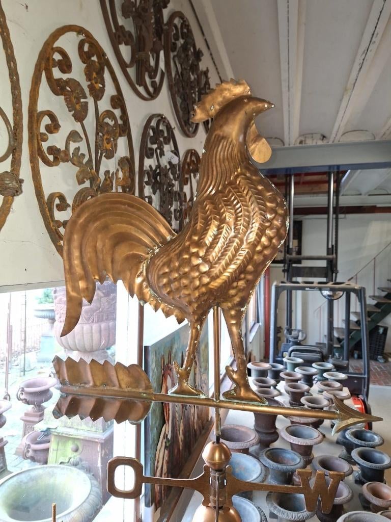 grote koperen windwijzer haan of paard, Tuin en Terras, Windwijzers en Windmolens, Ophalen of Verzenden, Nieuw