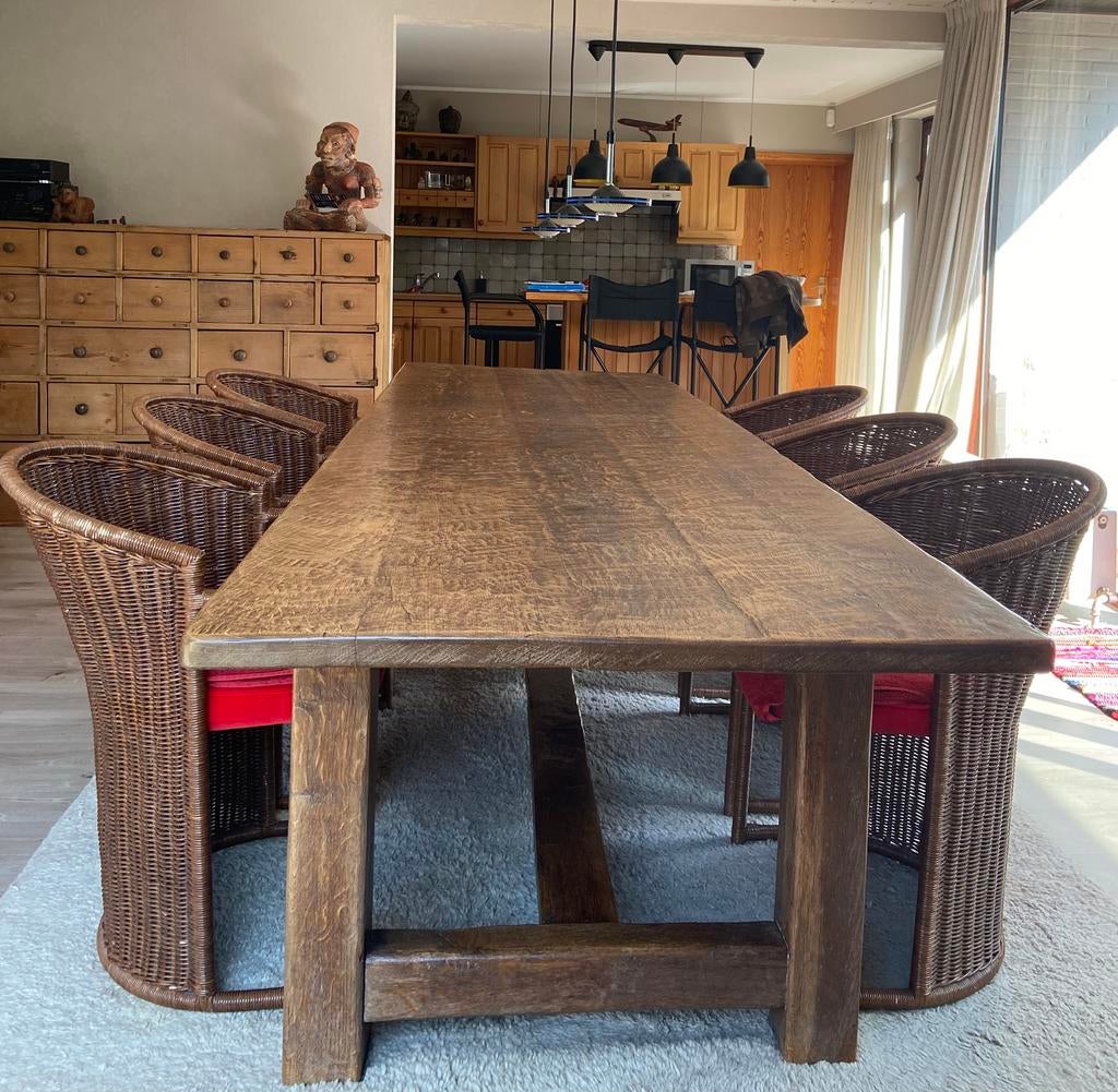 Table de monastère authentique avec 6 chaises, Enlèvement