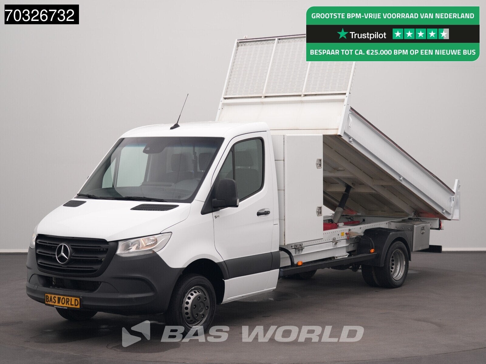 Mercedes Sprinter 515 CDI Kipper met Kist Dubbellucht 3,5t T, Achat, Attache-remorque, Entreprise, 3 places