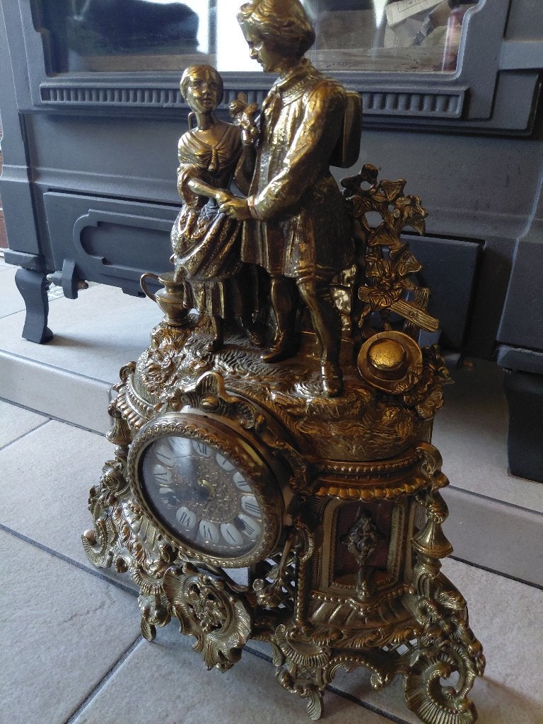 Pendule en 2 kandelaars, Antiek en Kunst, Ophalen