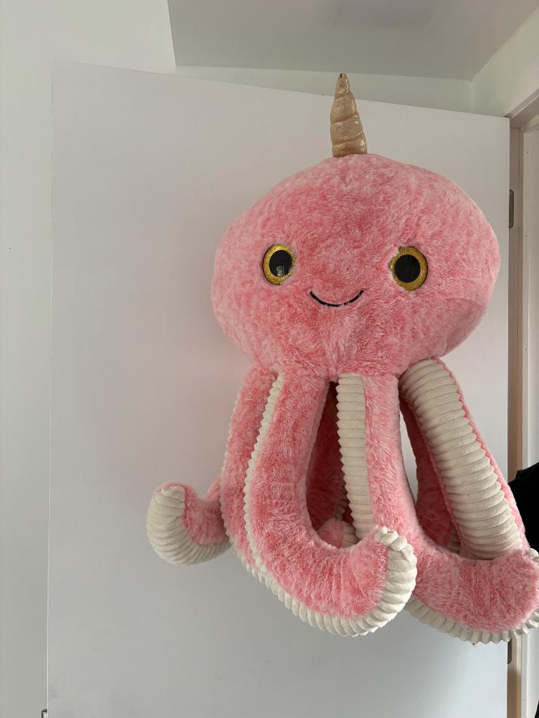 Roze octopus knuffel, Kinderen en Baby's, Speelgoed | Knuffels en Pluche, Ophalen, Overige merken, Overige karakters, Overige typen
