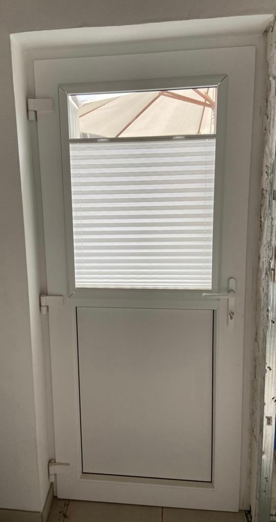 Halfglasdeur ( Pvc/ wit ), Doe-het-zelf en Bouw, Deuren en Vliegenramen, Ophalen, Zo goed als nieuw