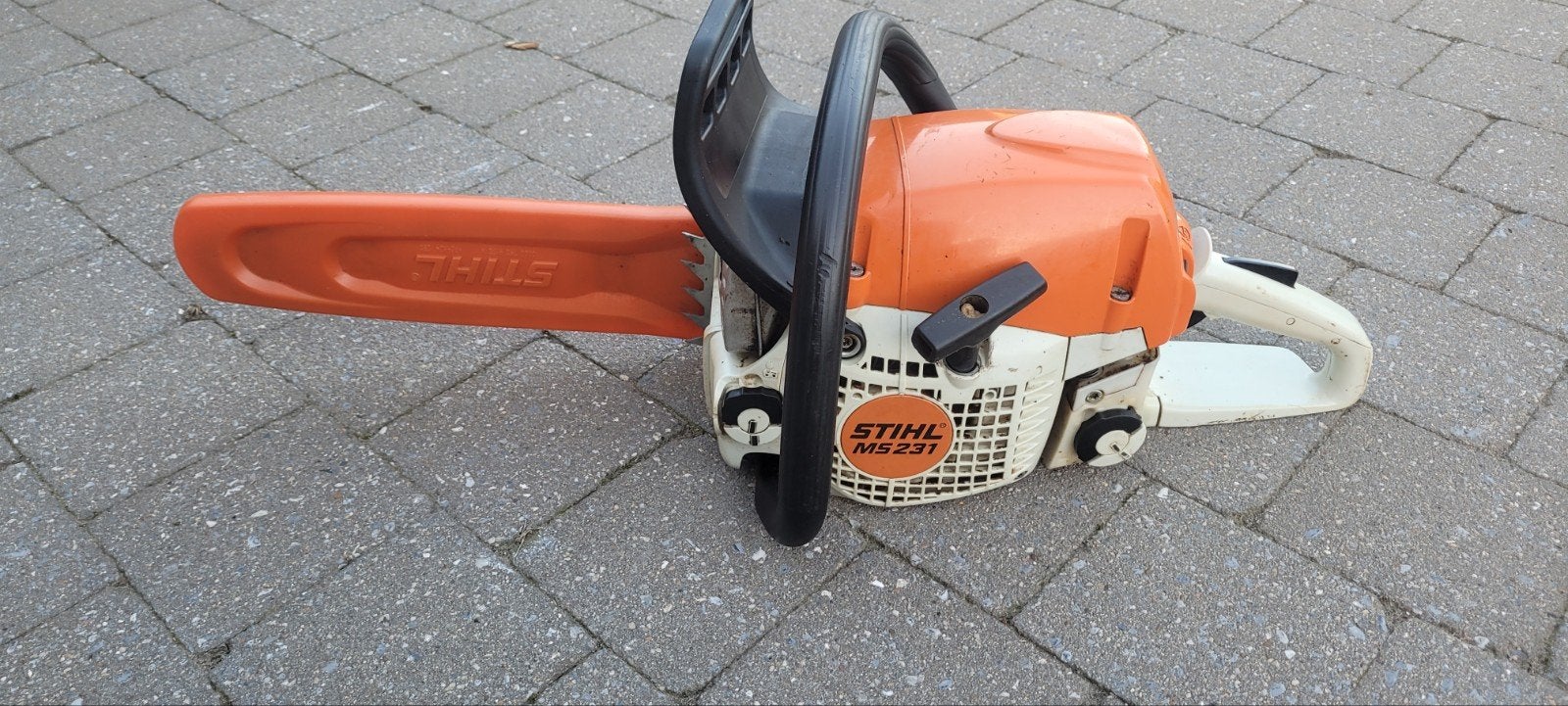 sthil kettingzaag  ms231 in zgst., Enlèvement, Comme neuf, Essence, Stihl