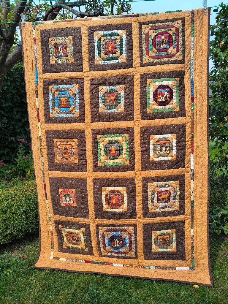 Patchwork deken, Hobby & Loisirs créatifs, Enlèvement, Comme neuf, Autres types
