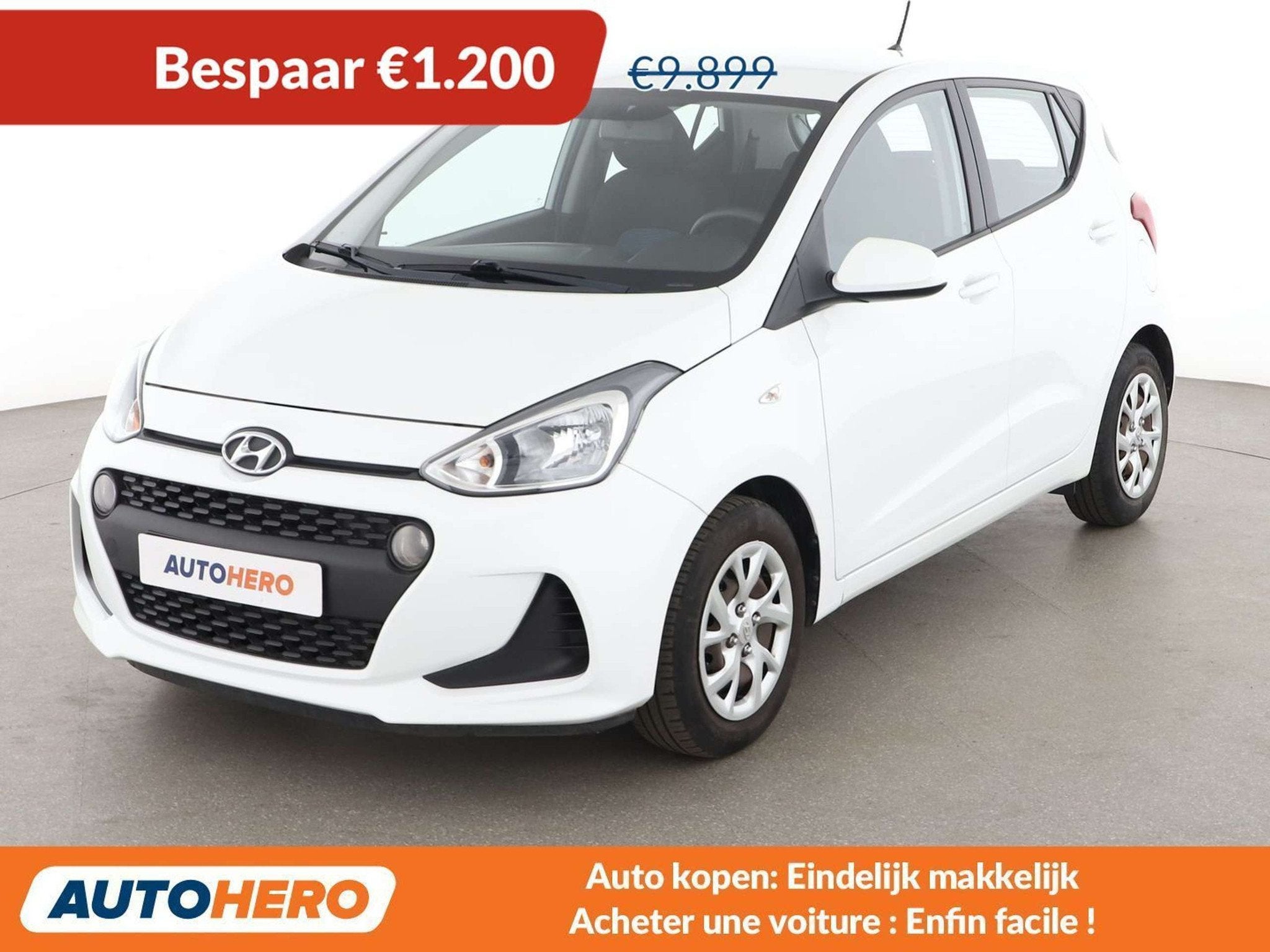 Hyundai i10 1.0 Pure blue (bj 2019), Auto's, Hyundai, Voorwielaandrijving, Stof, Gebruikt, Wit