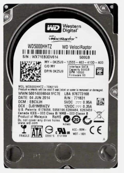 Western Digital VelociRaptor WD5000HHTZ 500GB 2.5 inch Used, Computers en Software, Intern, Gebruikt, Desktop, 500GB