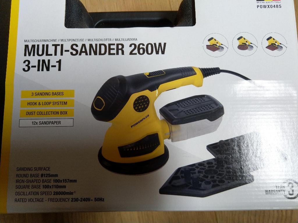 Powerplus schuurmachine, Bricolage & Construction, Outillage | Ponceuses, Enlèvement, Comme neuf, Moins de 600 watts, Autres types
