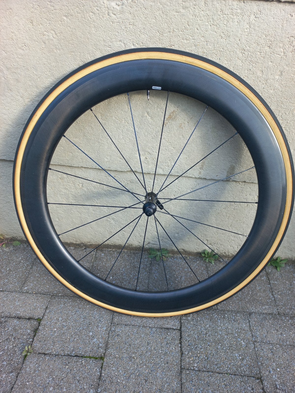 HED Jet 6 voorwiel, fullcarbon, voor velgrem en tube, Ophalen, Zo goed als nieuw, Carbon