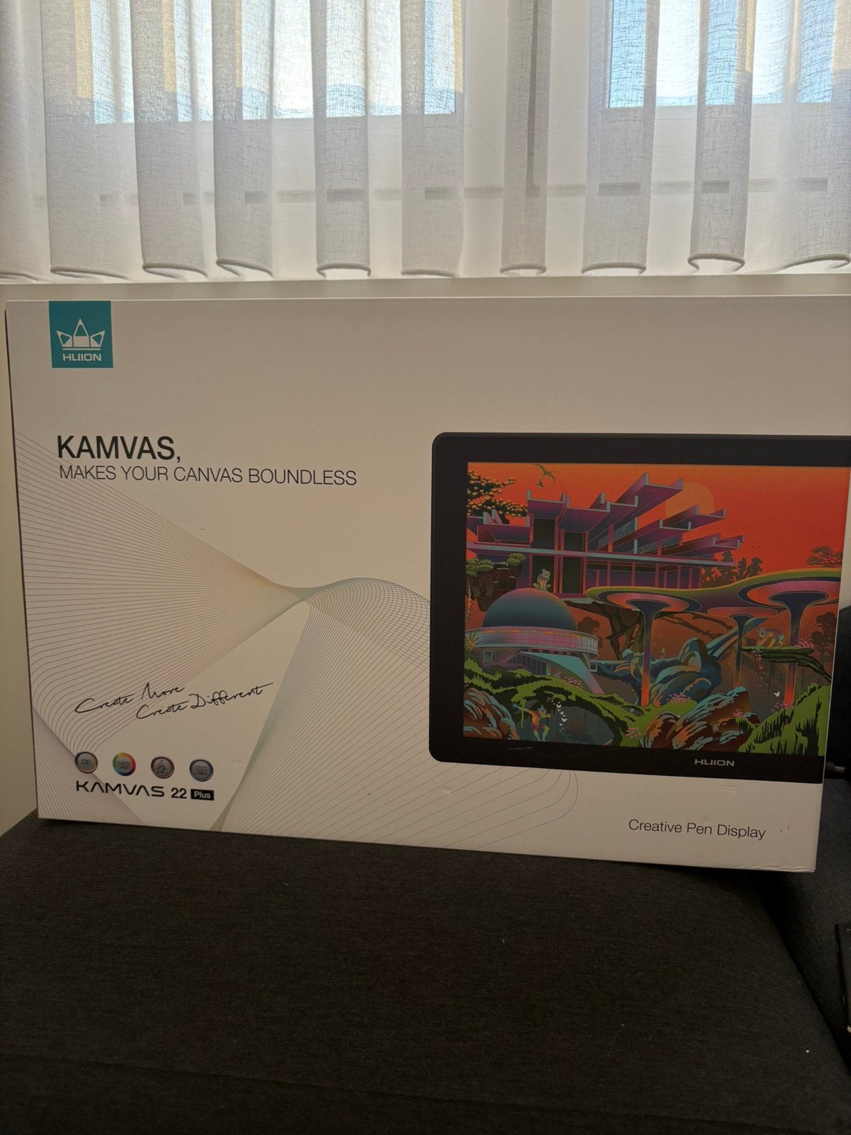 HUION Kamvas 22 Plus, Computers en Software, Gebruikt, Multi-touch, Ophalen of Verzenden, Bedraad