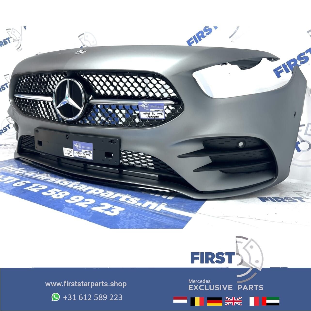 W247 B KLASSE FACELIFT AMG VOORBUMPER COMPLEET + STARS GRIL, Gebruikt, -, Voor, Ophalen of Verzenden