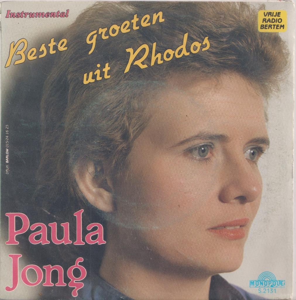Paula Jong – Best groeten uit Rhodos - Single, Ophalen of Verzenden, Gebruikt, Nederlandstalig