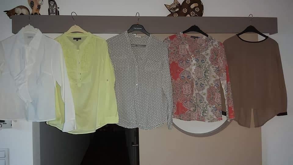 12 x blouse, Cassis, Terra di Siena, Mexx, taifun, K-Design, Kleding | Dames, Ophalen of Verzenden, Zo goed als nieuw, Maat 38/40 (M)