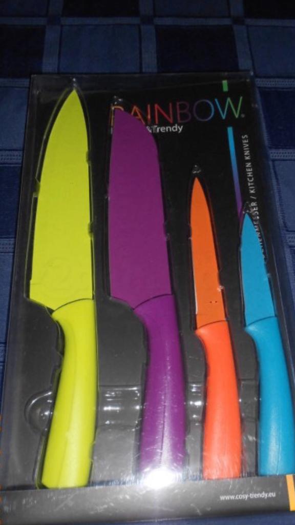 NIEUWE KEUKENMESSEN RAINBOW, Huis en Inrichting, Ophalen of Verzenden, Nieuw
