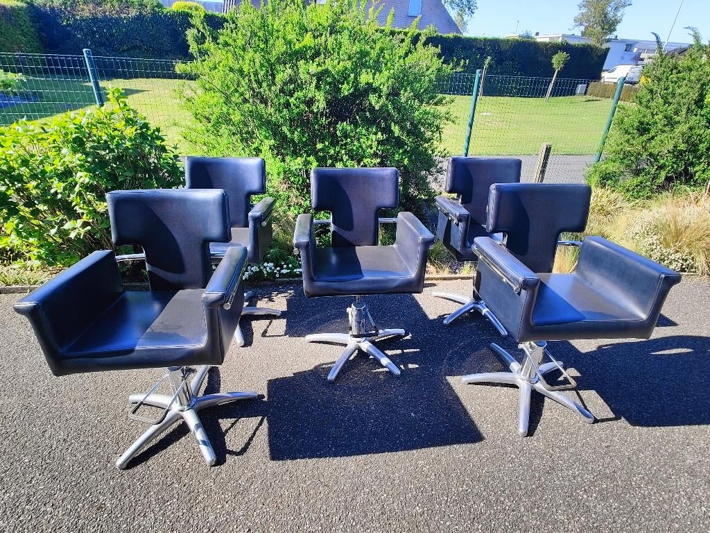 Lot 5 kappersstoelen met voetpomp - merk Xafi, Zakelijke goederen, Ophalen, Stoel