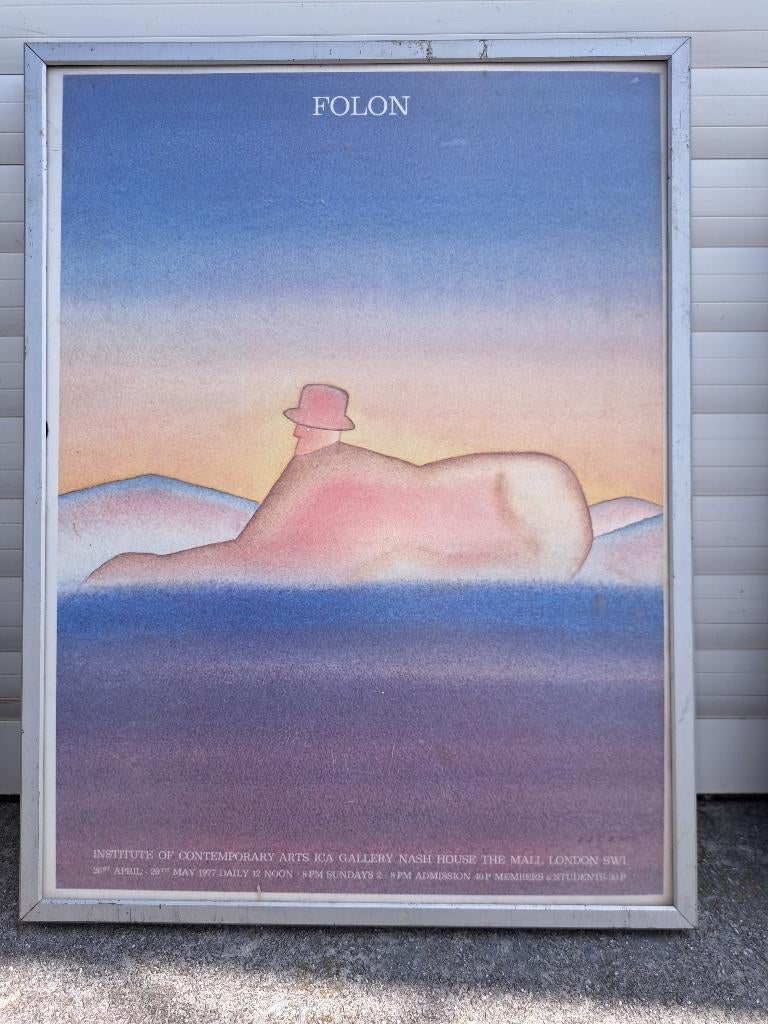 Lithographie de jean michel folon, Enlèvement ou Envoi
