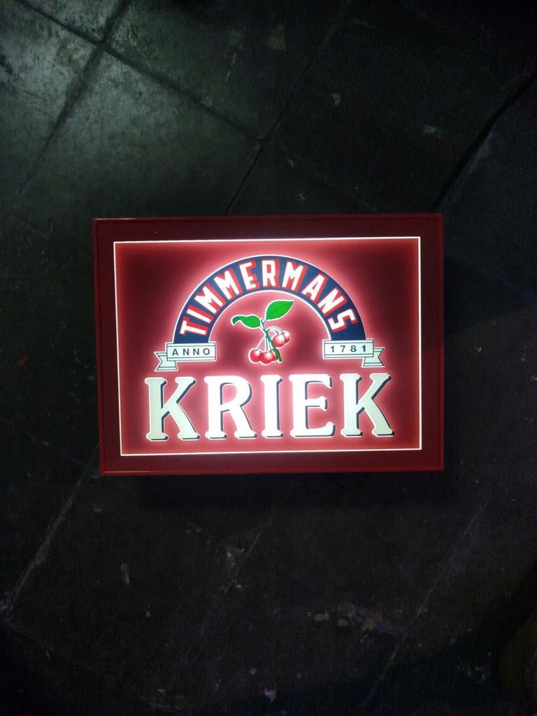 Panneau lumineux vintage Kriek