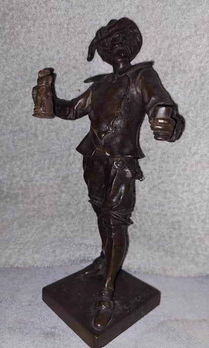 Bronze signe emile picault, Enlèvement ou Envoi, Bronze