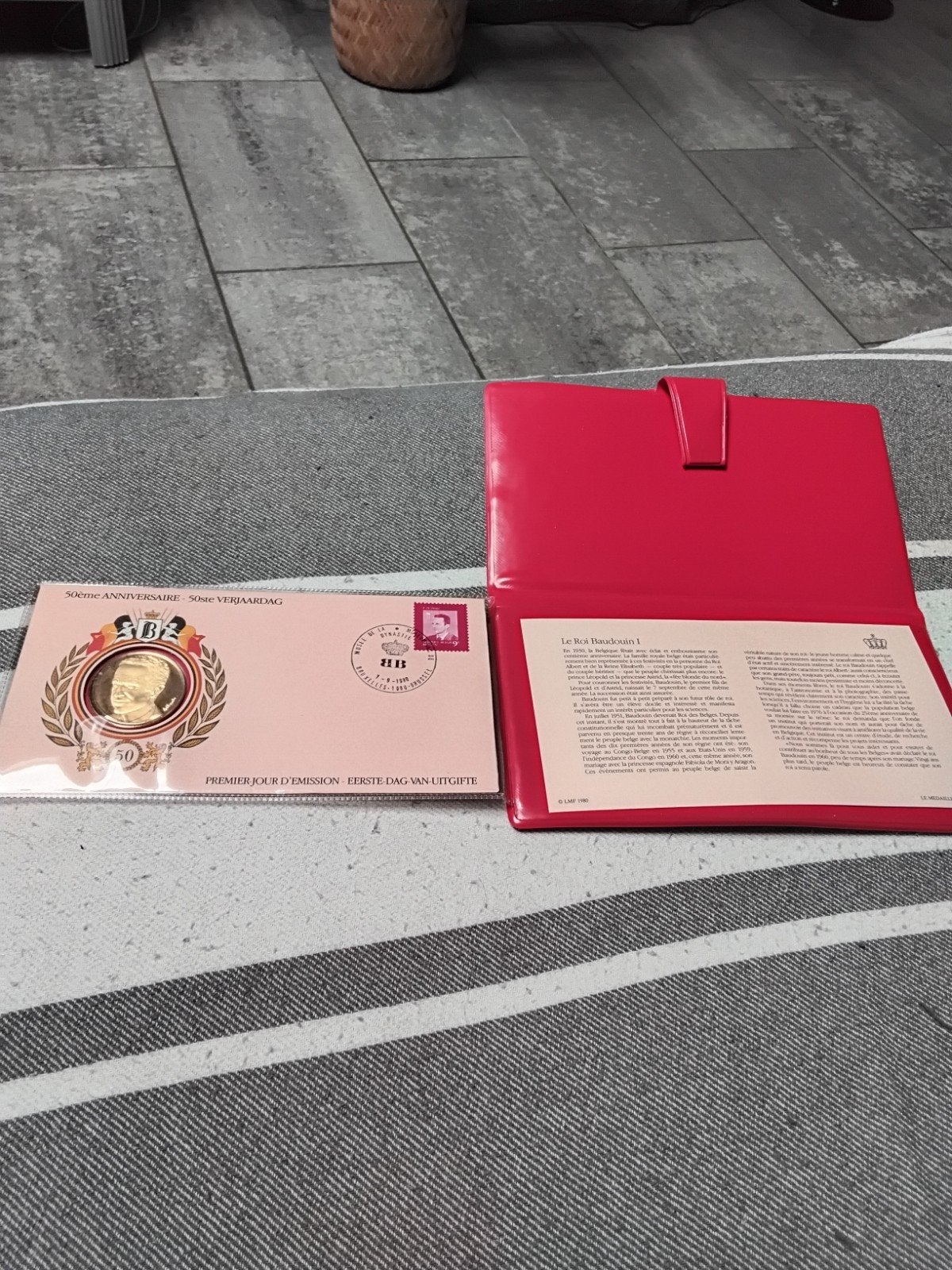 pièce de monnaie pour les 50 ans du roi Baudouin 1er, Enlèvement, Neuf, Timbre(s) ou Monnaie(s)