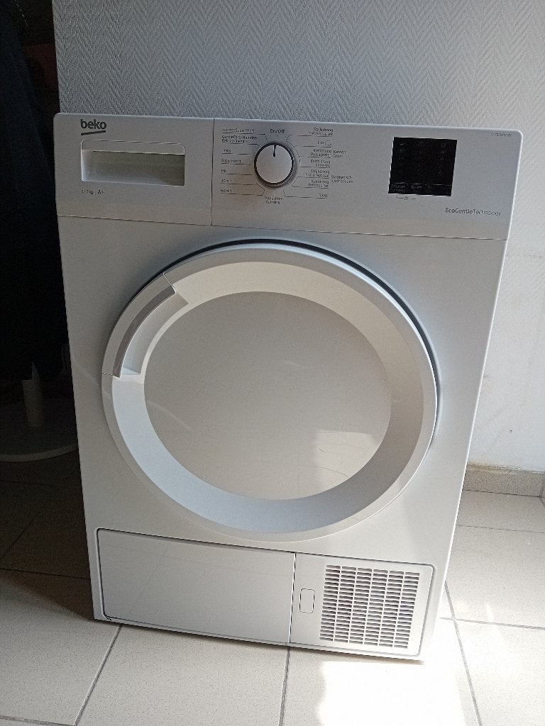 Sèche-linge Beko DS7331PX0BX – pompe à chaleur 7 kg, 6 à 8 kg, Classe énergétique A ou plus économe, 85 à 90 cm, Chargeur frontal