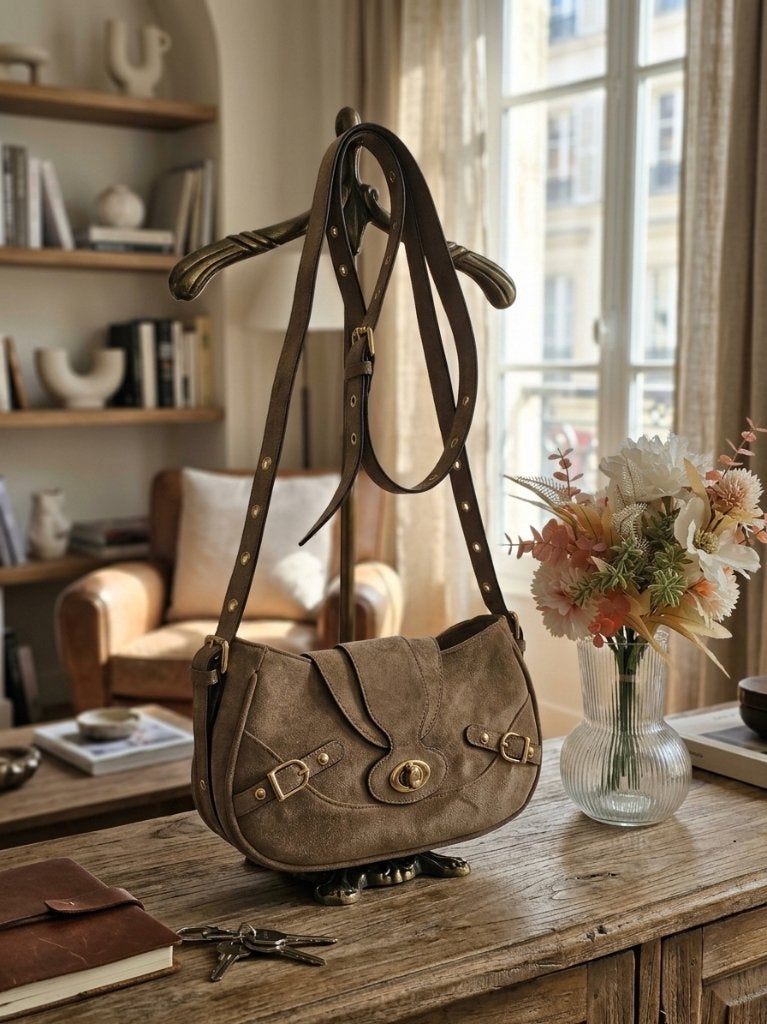 Sac à bandoulière neuf en daim taupe - Style bohème, Bijoux, Sacs & Beauté, Sacs | Sacs à bandoulière, Envoi, Neuf, Autres couleurs