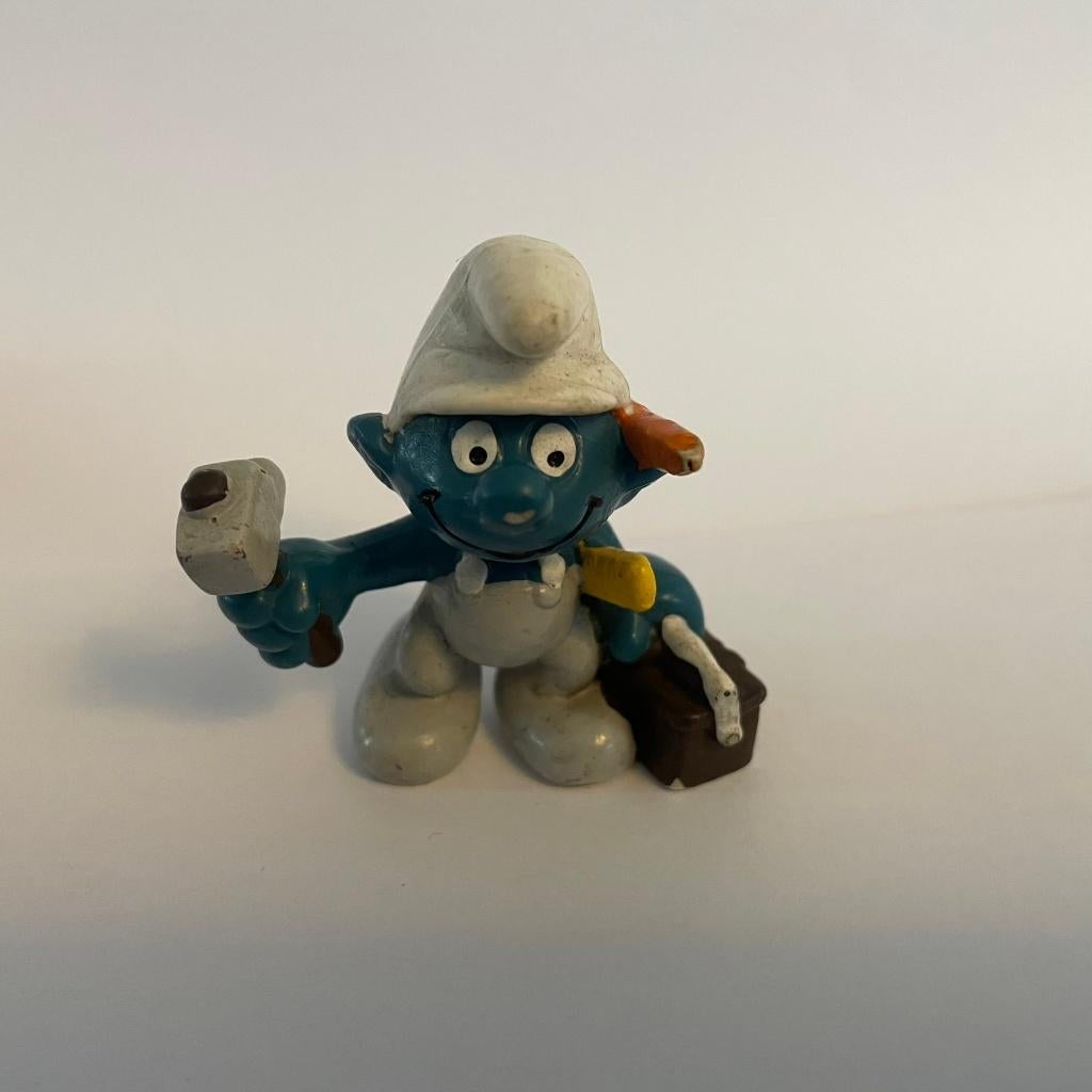 4 Smurfen: Knutselsmurf, Tandenpoets, Fakkeldrager, GB smurf, Verzamelen, Smurfen, Ophalen of Verzenden, Gebruikt, Knutselsmurf