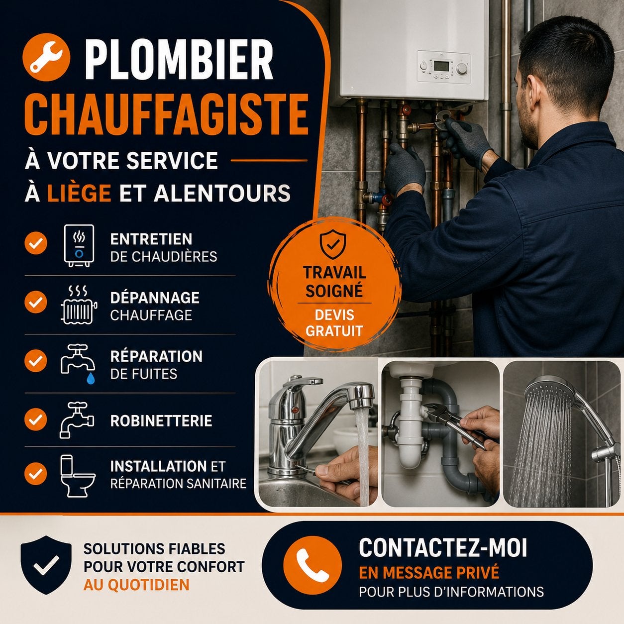 Plombier chauffagiste, Divers, Divers Autre, Enlèvement ou Envoi