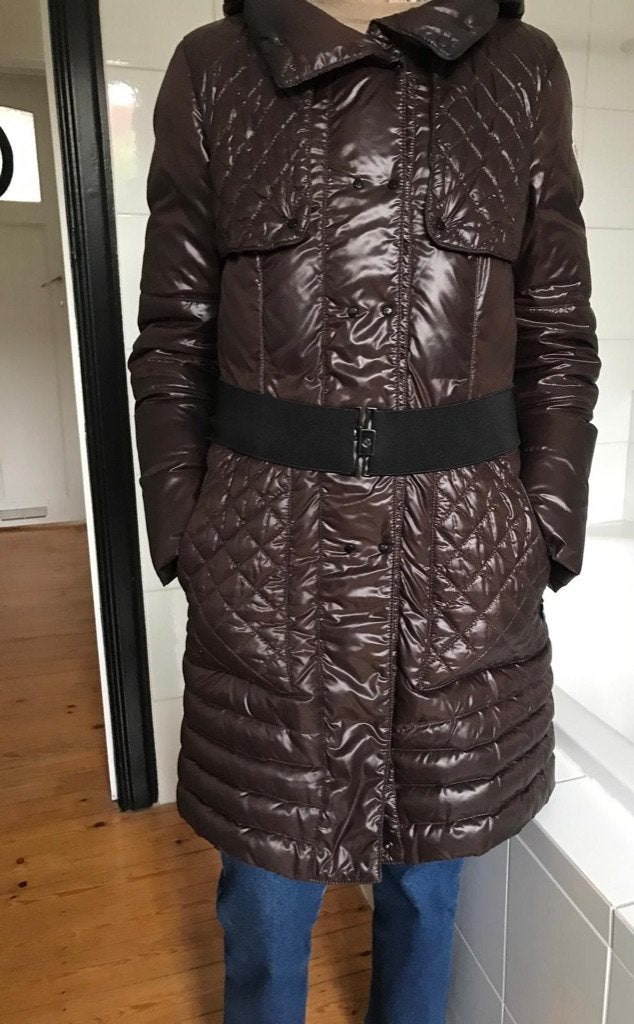 Dekbed merk Moncler Dame bruin maat 36, Ophalen, Bruin, Moncler, Maat 36 (S)