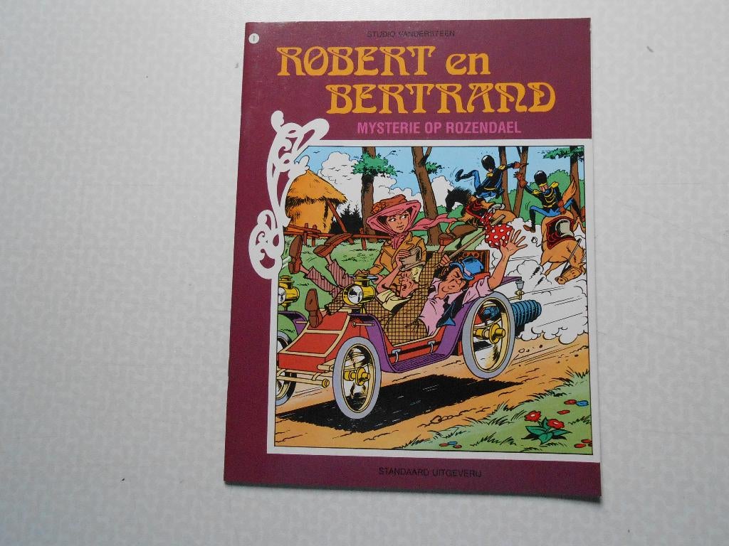 Robert en Bertrand 1 Mysterie op Rozendael 1990. Gesigneerd., Neuf, Enlèvement ou Envoi, Willy Vandersteen, Une BD