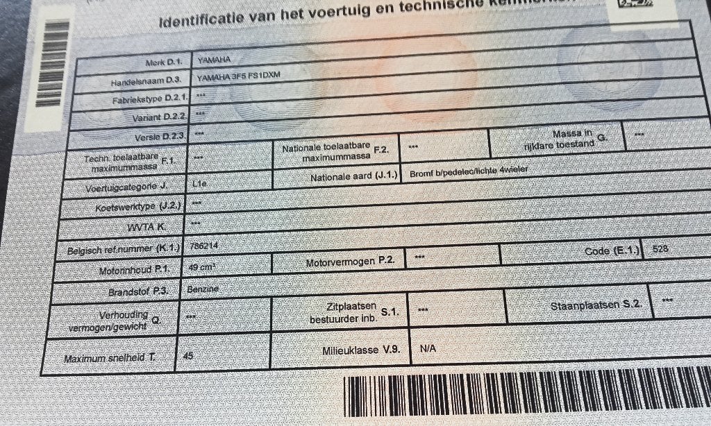 Yamaha fs 1 te koop, Fietsen en Brommers, Brommers | Overige merken, Ophalen, 49 cc, Klasse B (45 km/u), 4 versnellingen