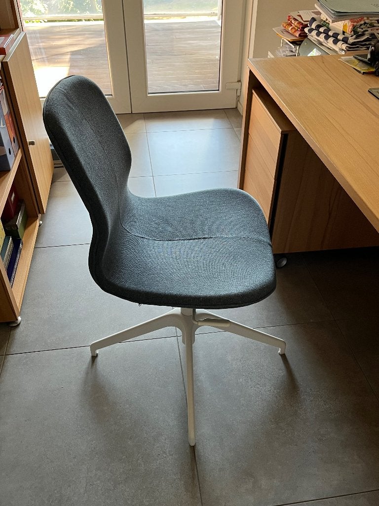 Bureaustoel Långfjäll blauwgrijs, Ophalen, Blauw, Zo goed als nieuw, Bureaustoel