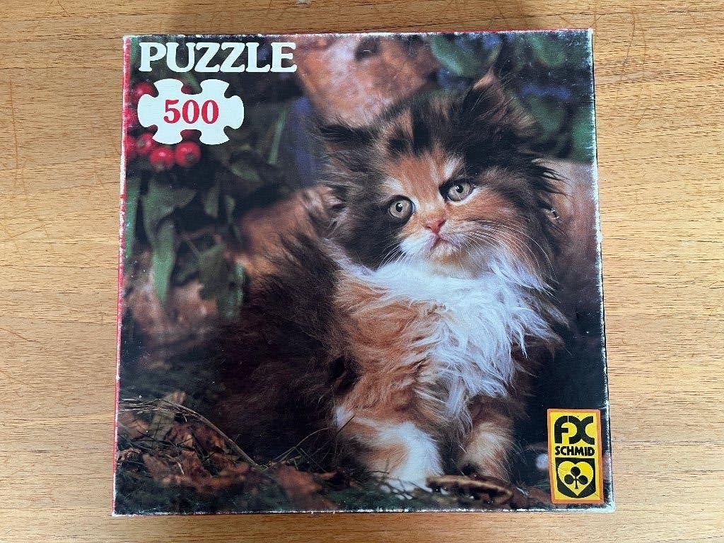 puzzel Perzische kat 500 stuks, Ophalen of Verzenden, 500 t/m 1500 stukjes, Gebruikt, Legpuzzel
