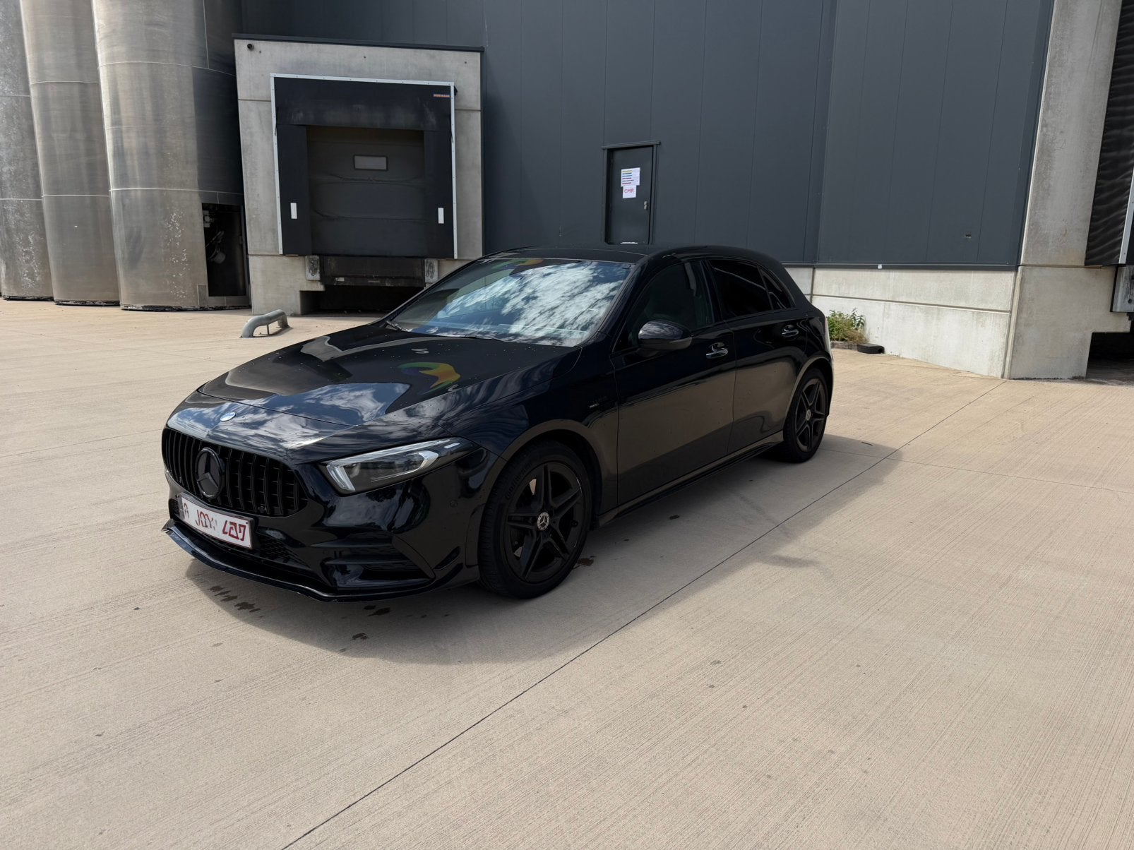Mercedes A250e AMG A45S VOLLEDIGE OPTIE/PANO/BURMESTER, Automaat, Achterwielaandrijving, Zwart, 5 deurs