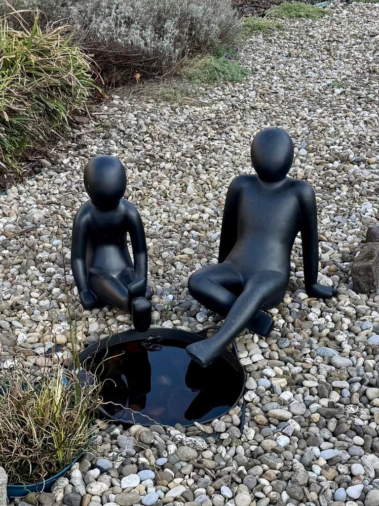 Moderne beelden uit beton met polyesterlaag, Tuin en Terras, Ophalen, Zo goed als nieuw