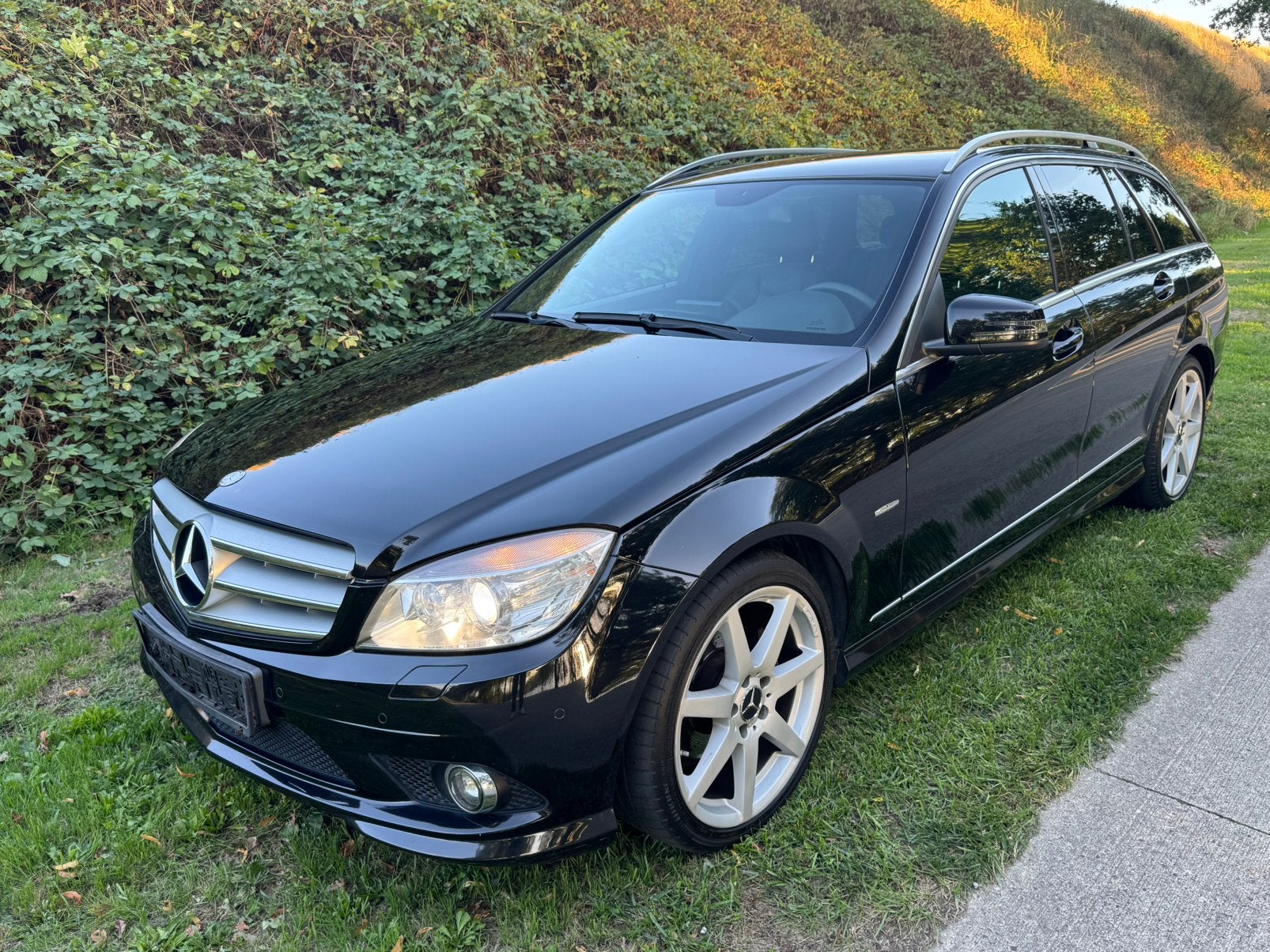 Mercedes-Benz C200 CDI AMG Pakket W204, Dealer onderhouden, 4 cilinders, Zwart, Leder