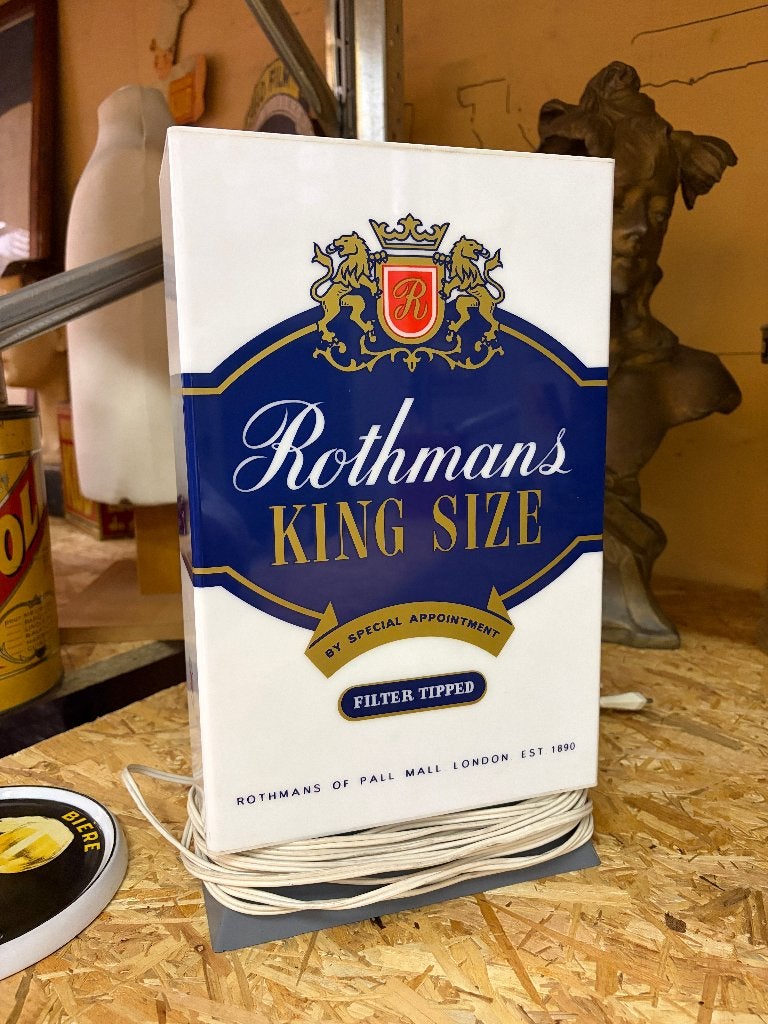 ROTHMANS Lichtbord voor tabakssigaretten in kingsize formaat, Verzenden, Zo goed als nieuw